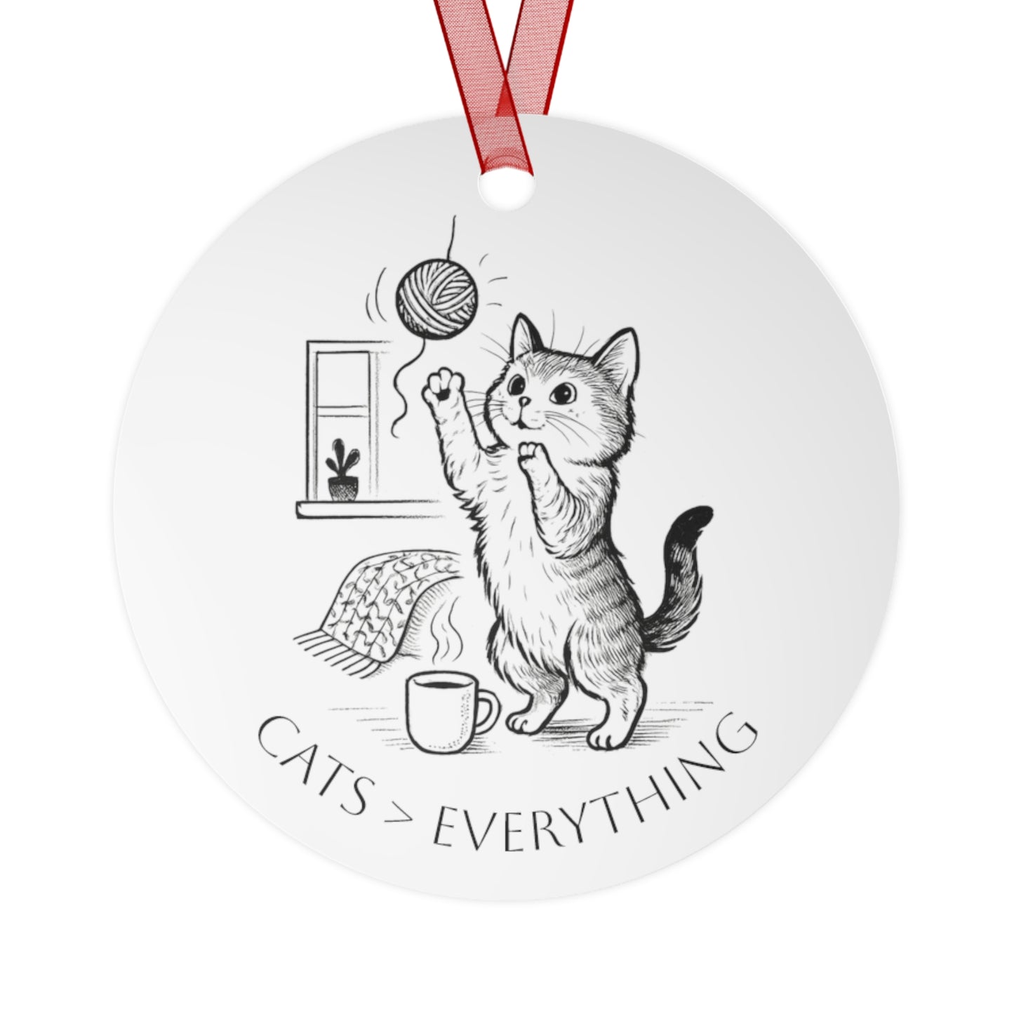 Cats > Everything Metal Ornament