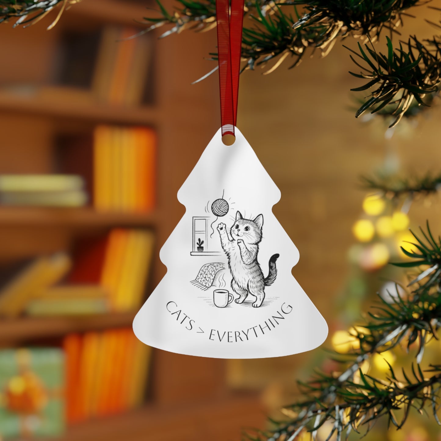 Cats > Everything Metal Ornament