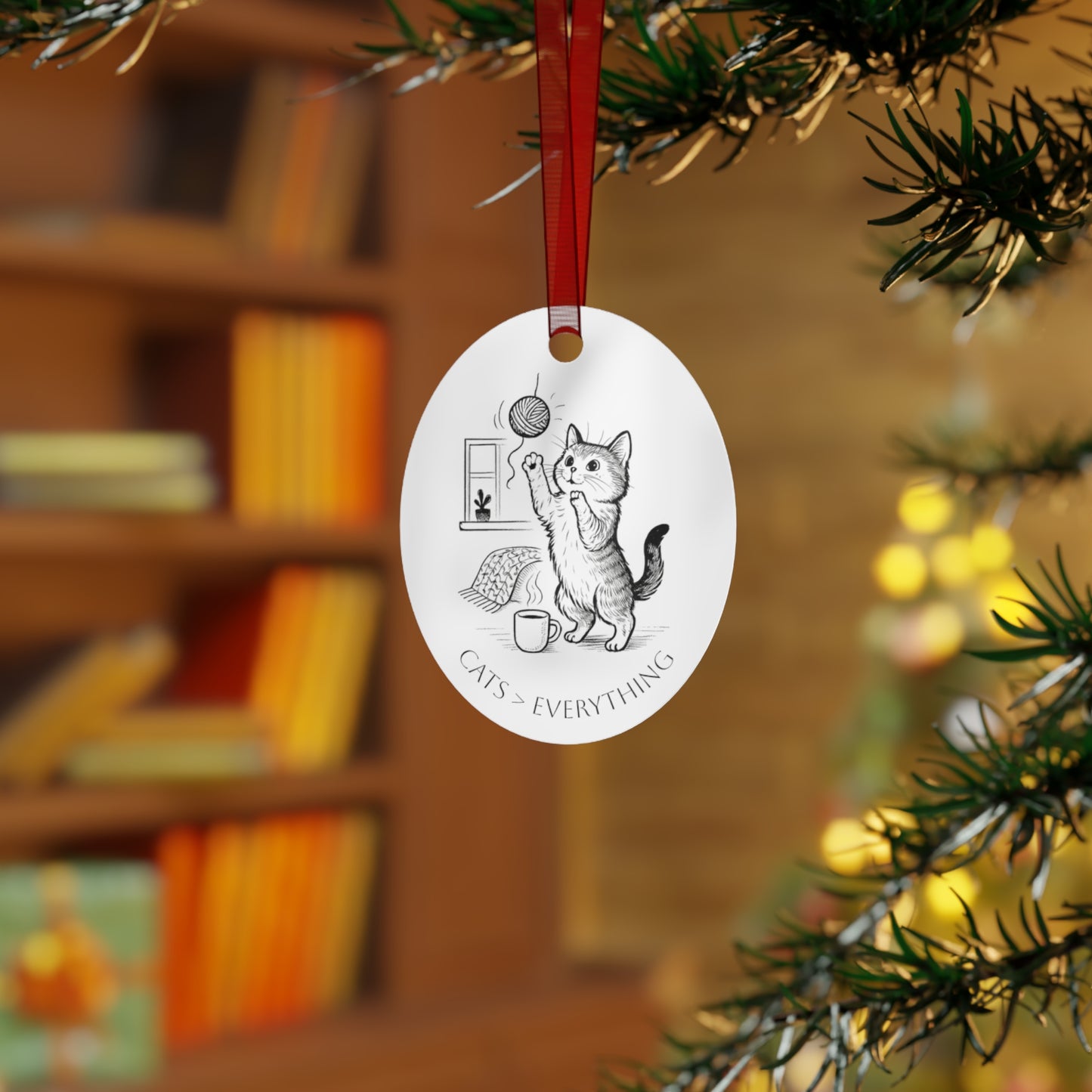 Cats > Everything Metal Ornament