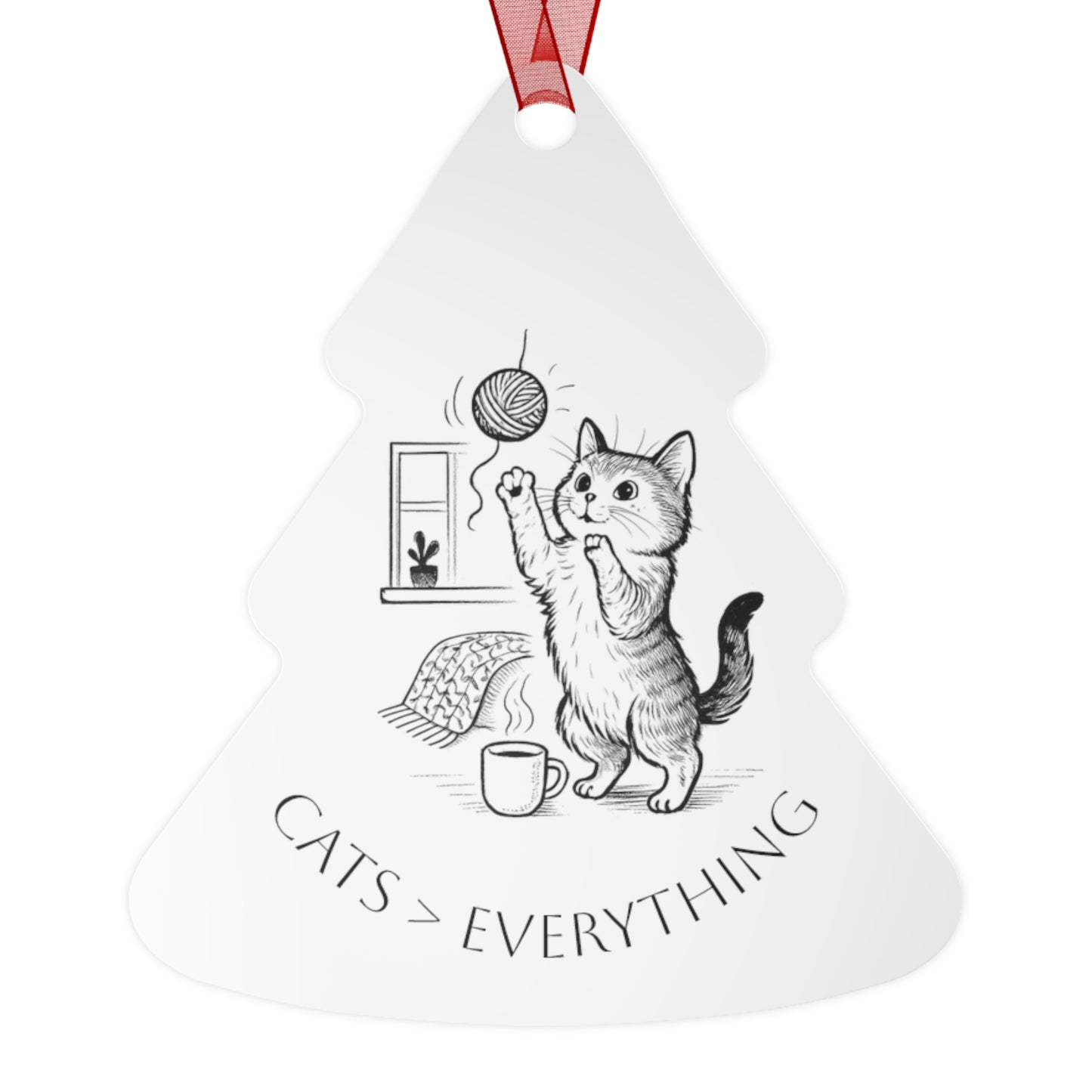 Cats > Everything Metal Ornament