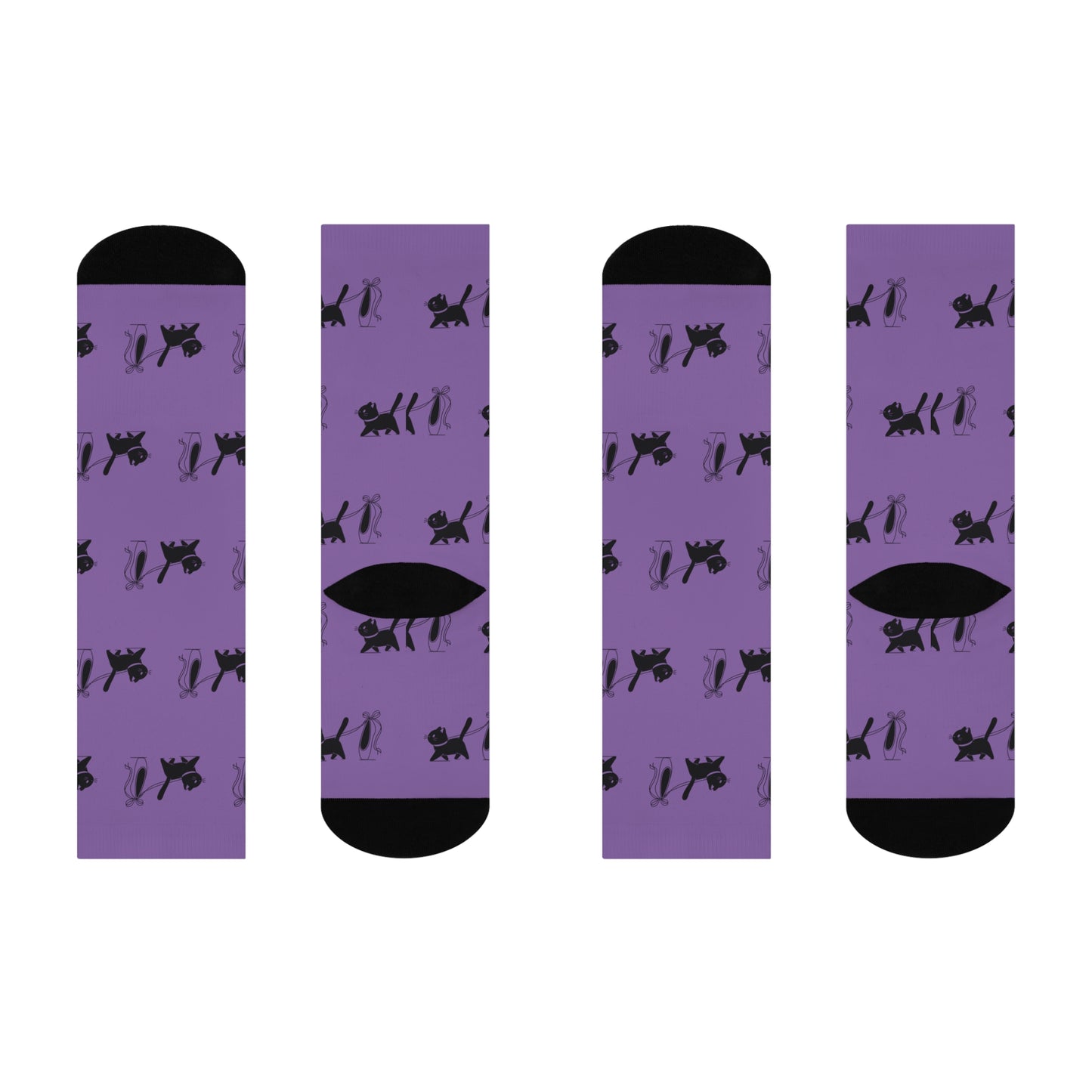 Ballerina & Cat Lover Socks (light purple)