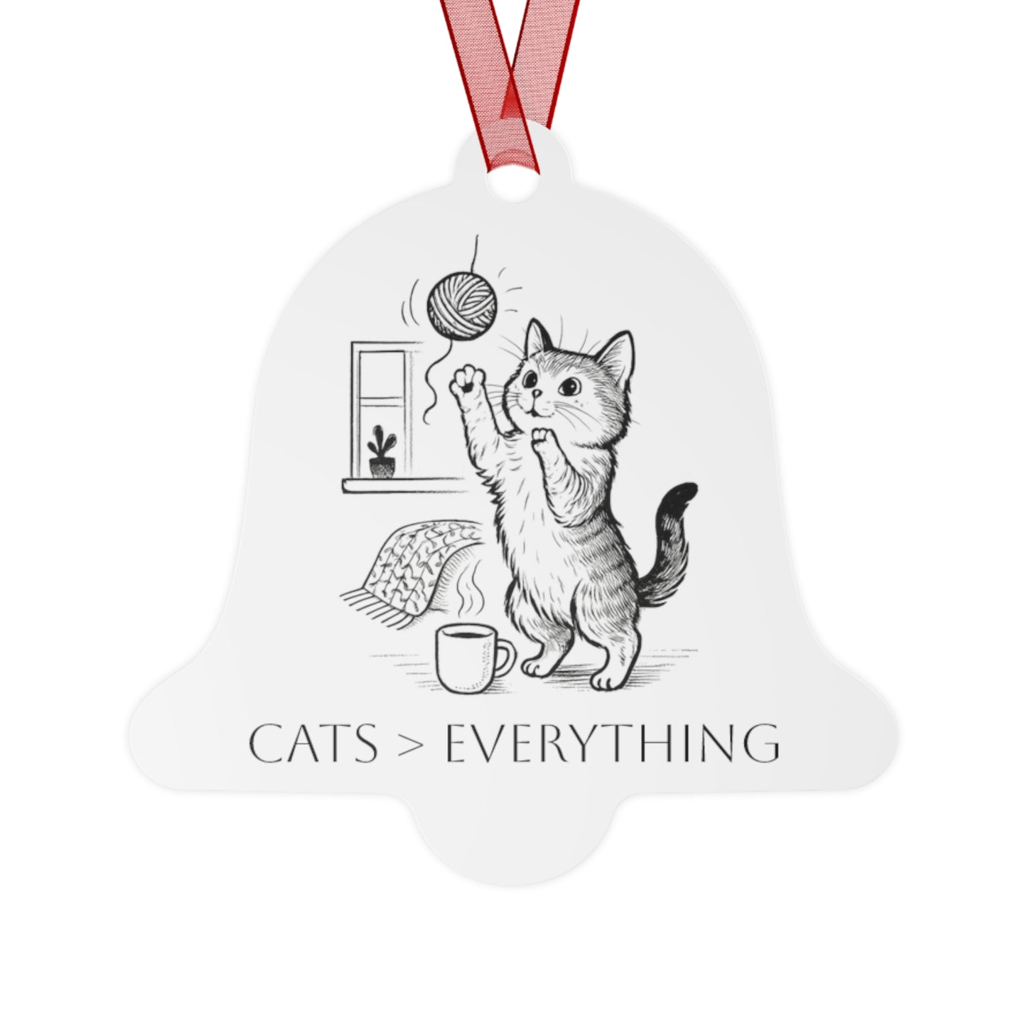 Cats > Everything Metal Ornament