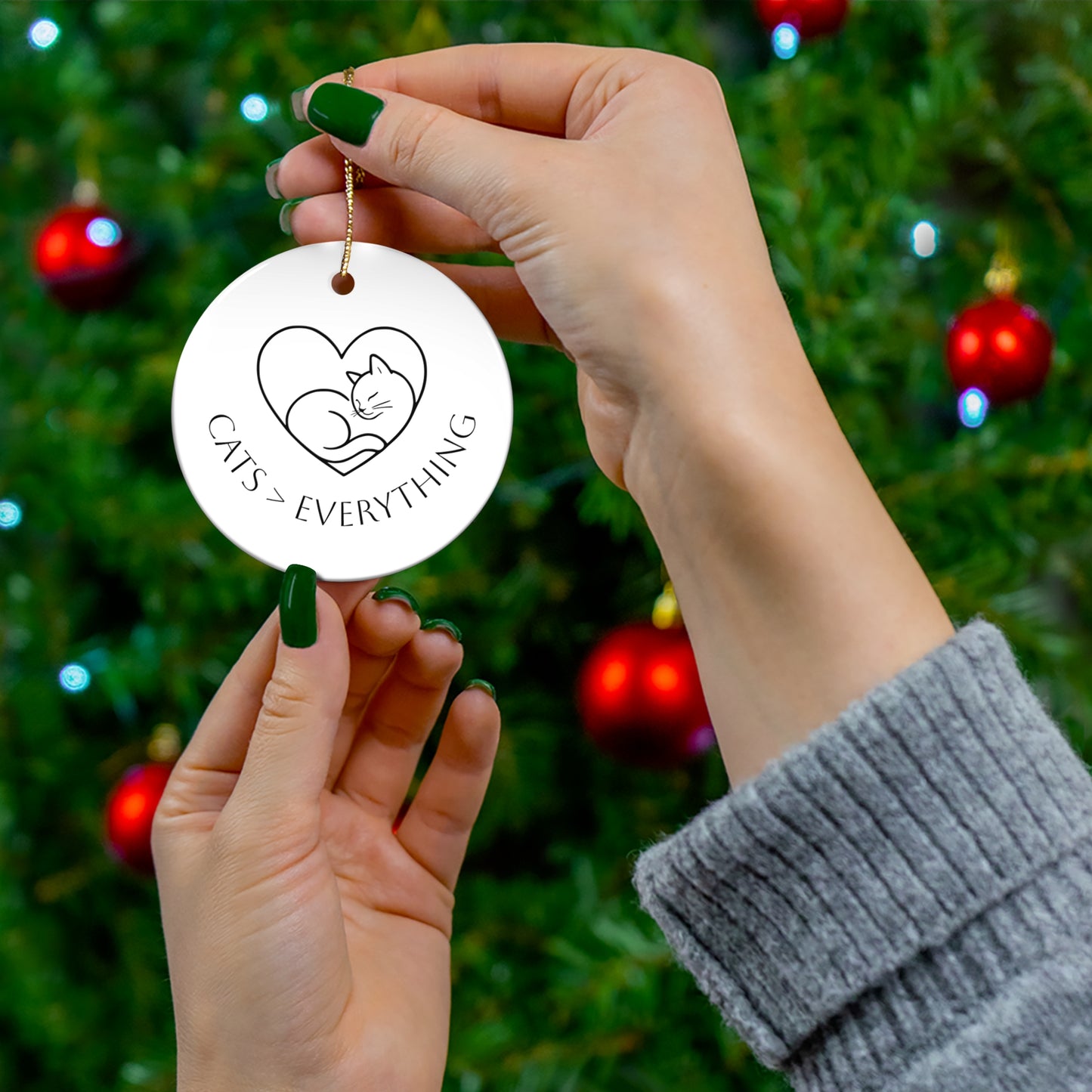 Cats > Everything Ceramic Ornament