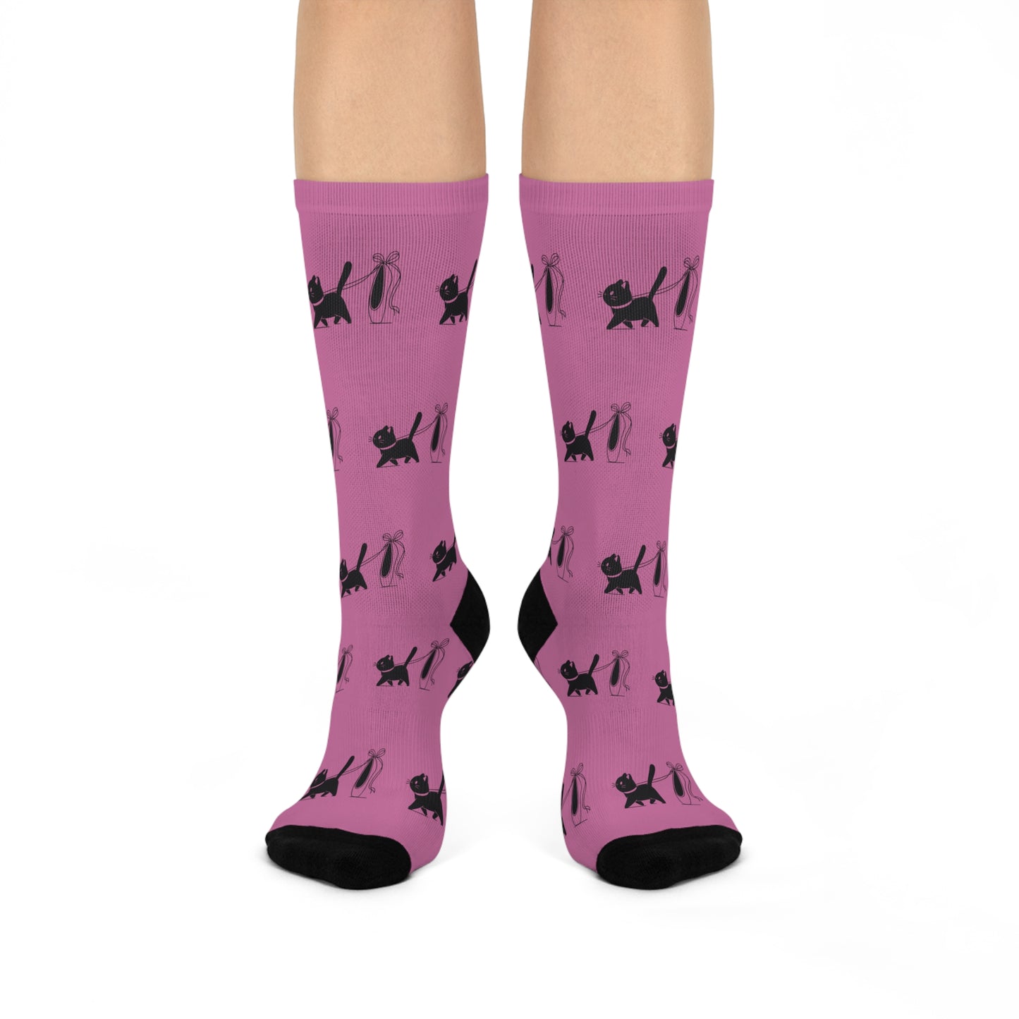 Ballerina & Cat Lover Socks (light pink)