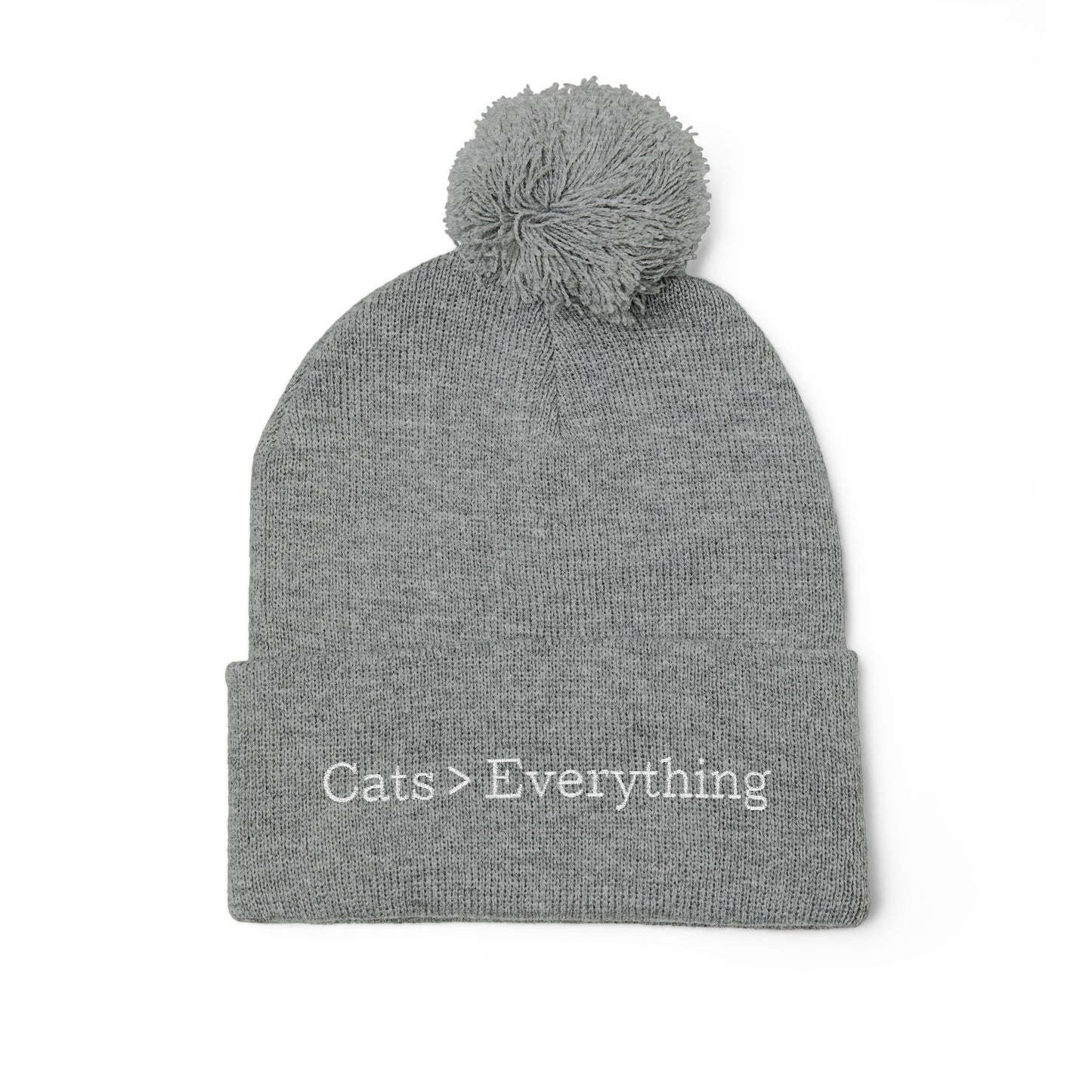 Cats > Everything Embroidered Pom-Pom Beanie