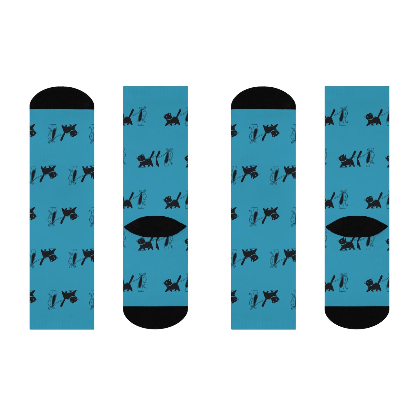 Ballerina & Cat Lover Socks (turquoise)