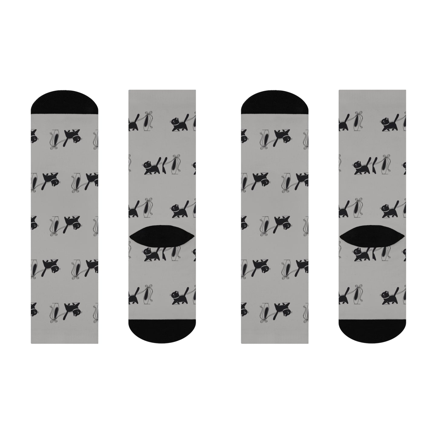 Ballerina & Cat Lover Socks (grey)