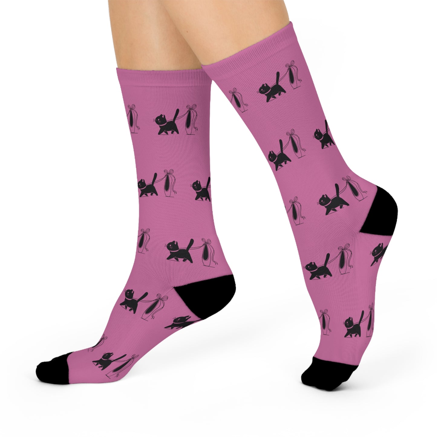 Ballerina & Cat Lover Socks (light pink)
