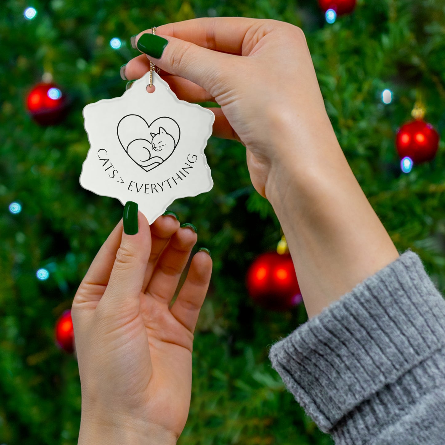 Cats > Everything Ceramic Ornament