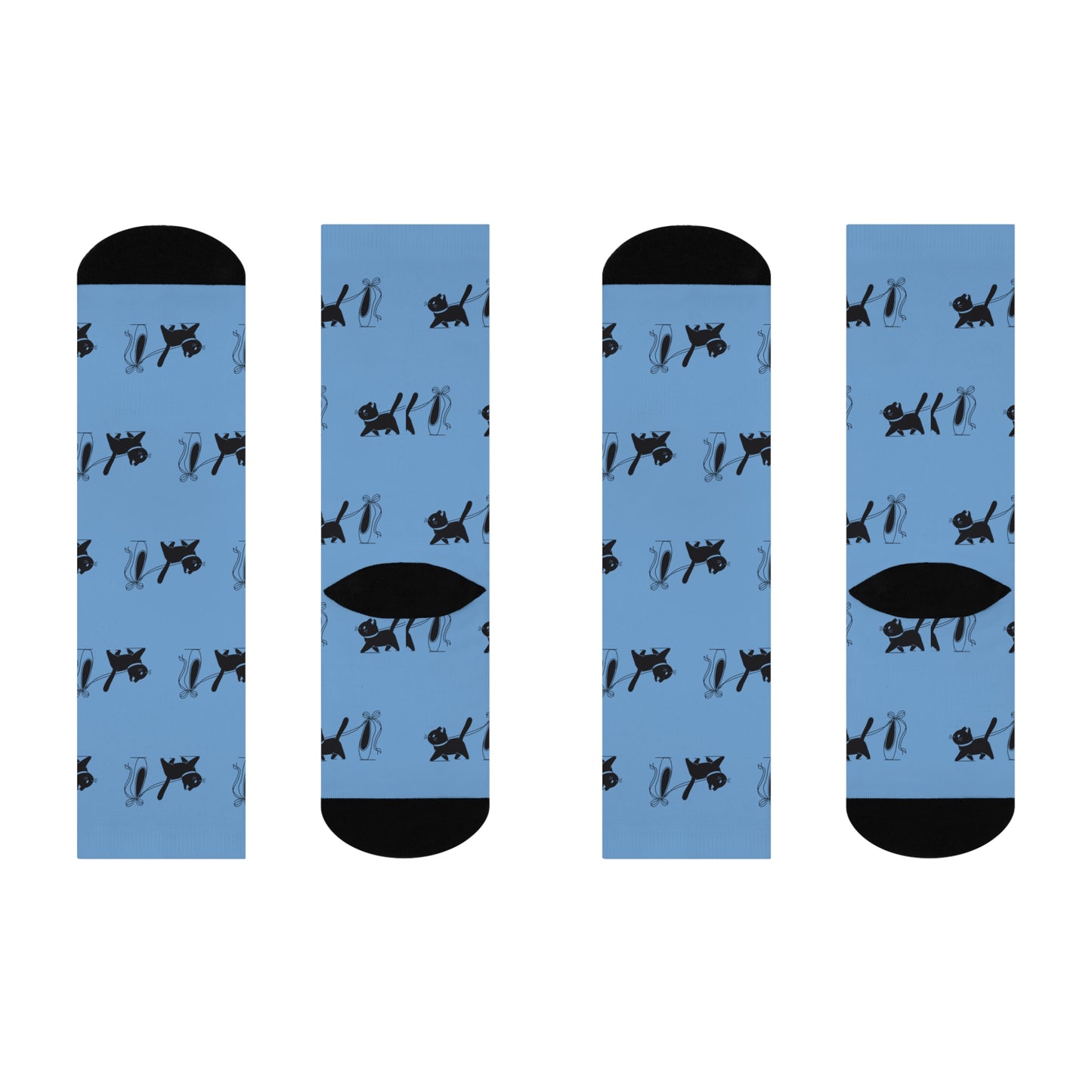 Ballerina & Cat Lover Socks (light blue)