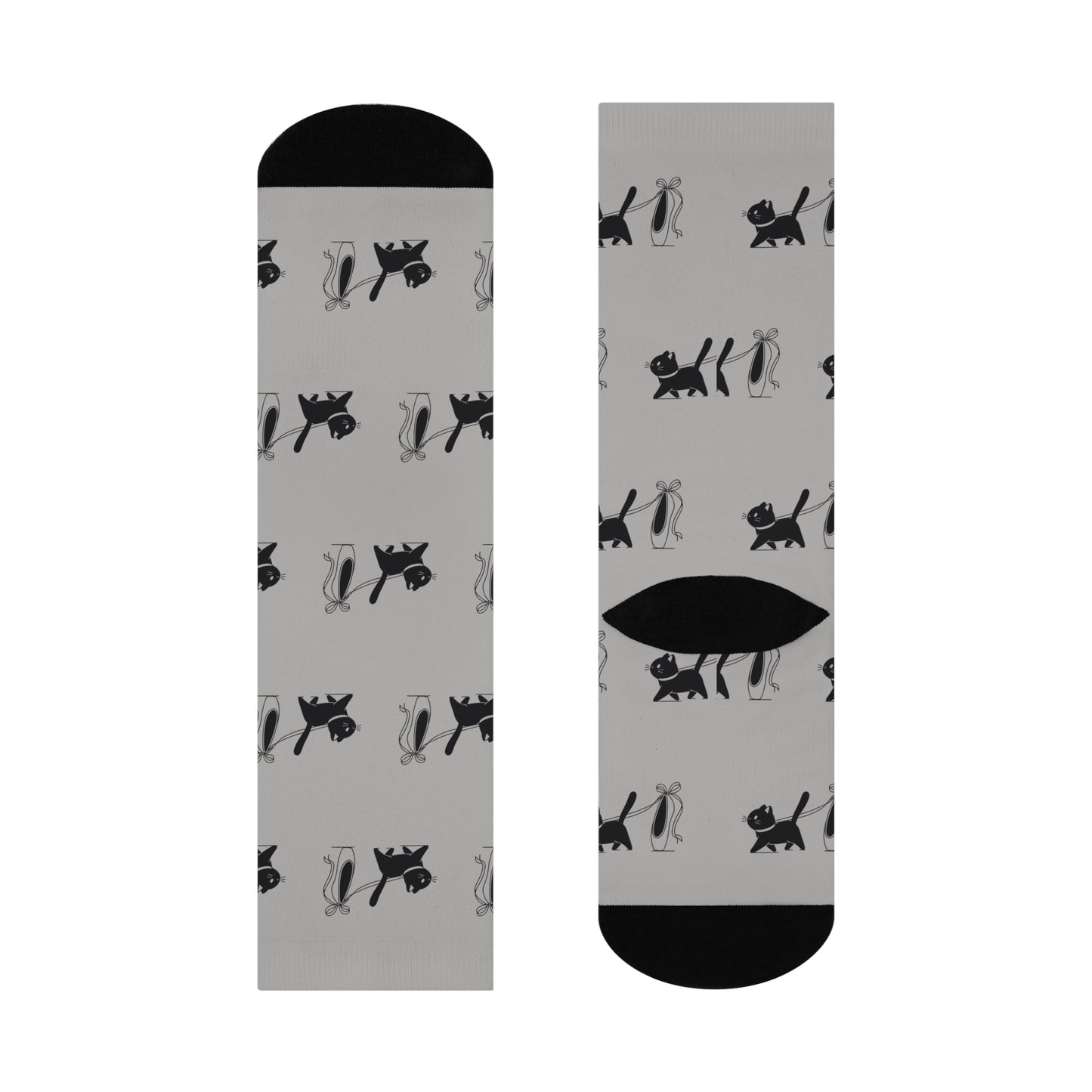 Ballerina & Cat Lover Socks (grey)