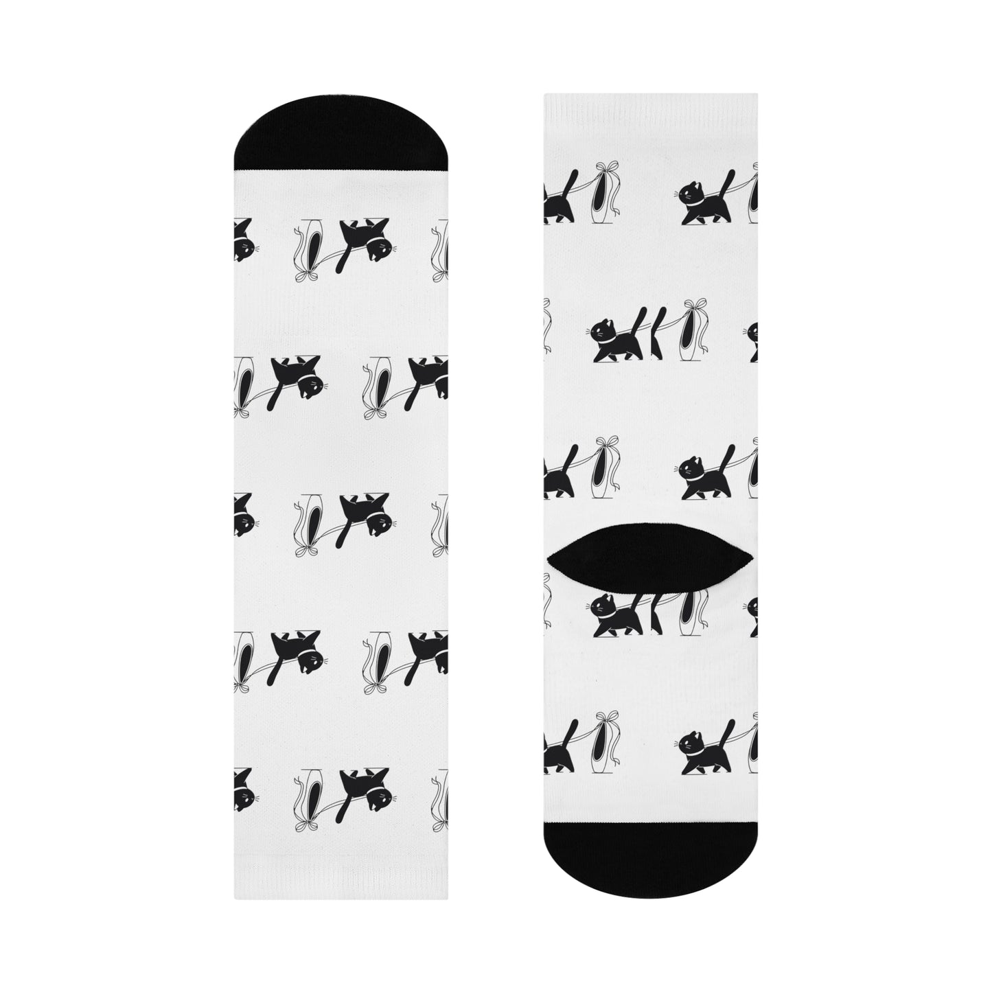 Ballerina & Cat Lover Socks (white)