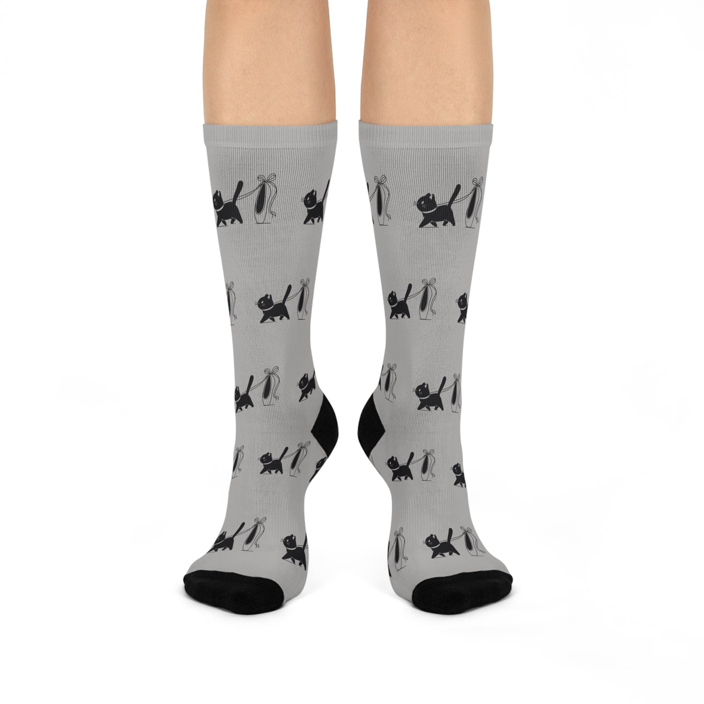 Ballerina & Cat Lover Socks (grey)