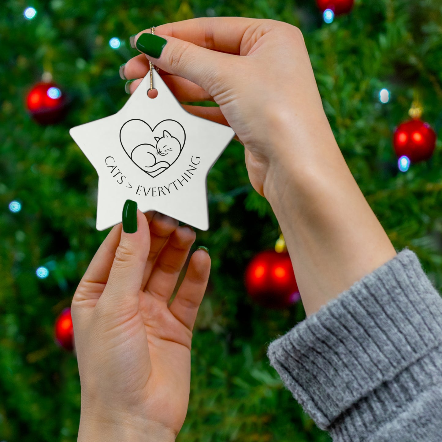 Cats > Everything Ceramic Ornament