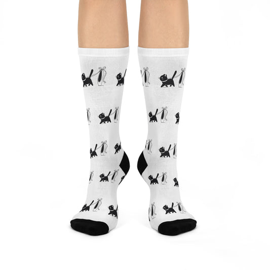 Ballerina & Cat Lover Socks (white)